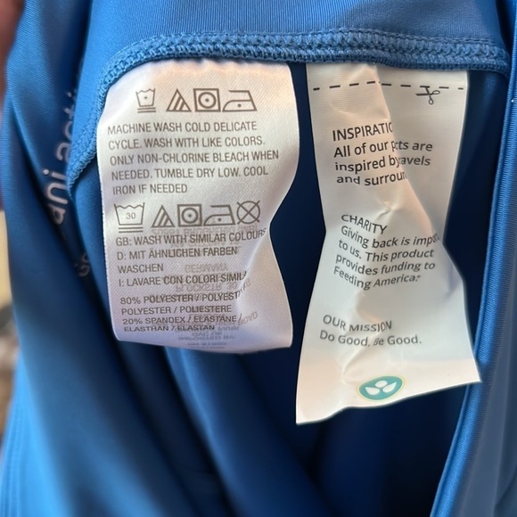 Soulgani Active Petite Blue Floral Leggings Size MP - Picture 11 of 13